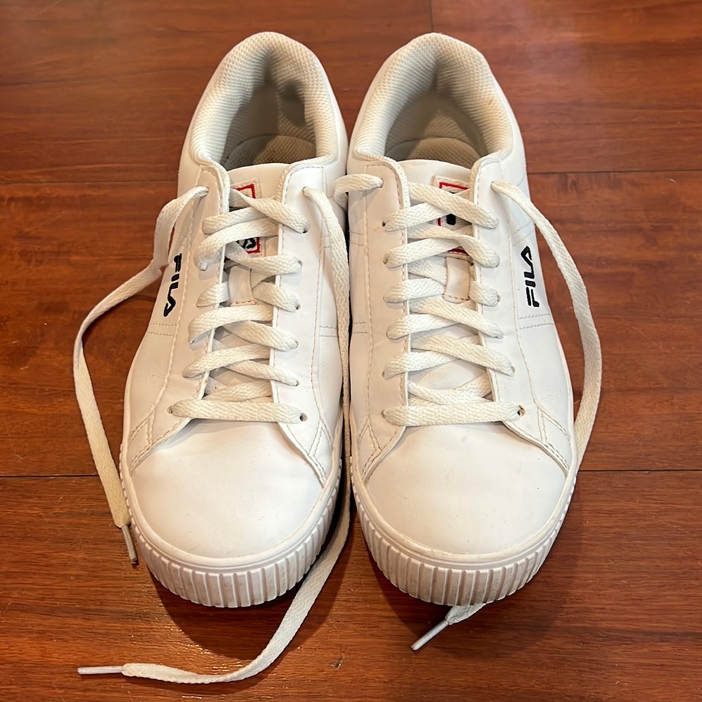 White Flatform Sneakers